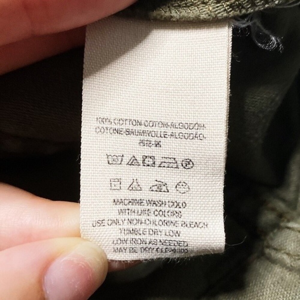 Free People Surplus Military Not Your Brothers Jacket Army Green Cotton Size S - Picture 9 of 9